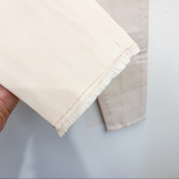 Ann Taylor LOFT Cream Raw Hem High Rise Skinny Utility Pant Size 2 - Picture 6 of 16